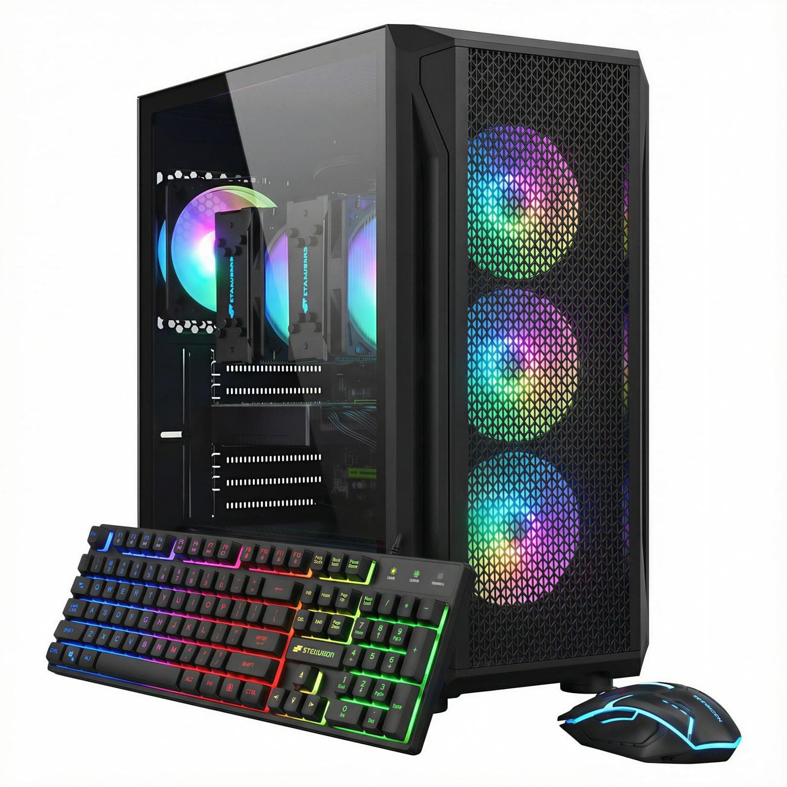 STGAubron Dual CPU Gaming PC, Dual Intel i7 Xeon E5 up to 3.7GHz, Radeon RX 5...