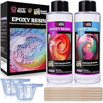 & Daniel Cooper Epoxy Resin Kit, 23oz Bubble Free Epoxy Resin, Crystal Clear Epoxy Resin for Jewelry,Art Resin,Tumblers,Casting