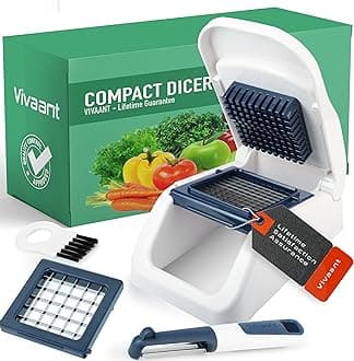 Compact Mini Dicer - Perfect for Quickly Cubing and Dicing Vegetables, Vegetable Chopper and Cutter with Manual Hand Chopper for Onions and Small Veggies