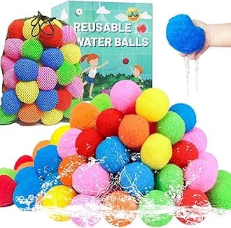 90 Pcs Reusable Water Balls, Reusable Water Balloons for Outdoor Toys and Games, Water Toys for Kids and Adults Boys and Girls - Summer Toys Ball for Pool and Backyard Fun