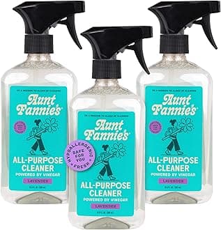 Aunt Fannie's All Purpose Household Cleaner, Multi-surface Spray, Powered by Vinegar for Kitchen, Bath, Windows and Countertops, Lavender Scent (Pack of 3)