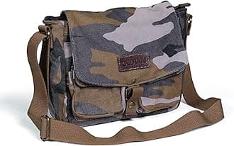 Canvas Messenger Bag - Vintage Crossbody Shoulder Bag Military Satchel