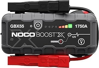 Boost X GBX55: 1750A UltraSafe Jump Starter Power Pack – 12V Car Battery Booster, Portable Power Bank & Jump Leads - For 7.5L Petrol and 5.0L Diesel Engines