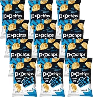 Popchips Potato Chips, Sea Salt, Gluten Free, 5 Ounce (Pack of 12)