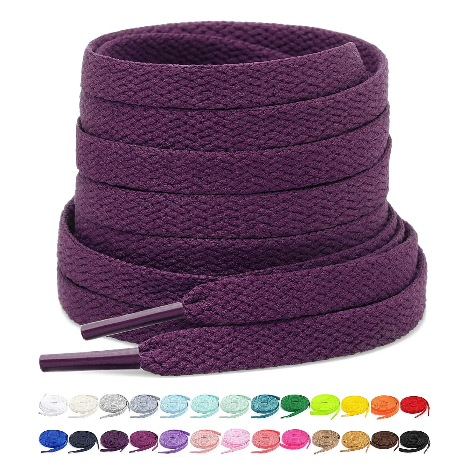 Stepace [2 Pairs Flat Shoe Laces for Sneakers 30"-72" Length 26 Color Shoelaces