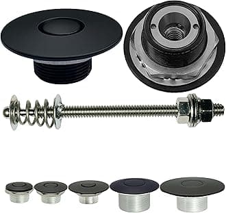 1.5" Round Black Pro Series Quick Release Latch, 4" Stud, Made in USA, Powder Coated, 400 Lbs Strength