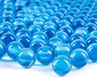 Galashield Blue Marbles for Vases | Glass Marbles Bulk Vase Fillers | Glass Beads for Vases, Round Marble 1lb, (Approx. 80 pcs)