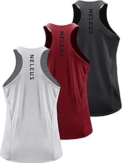 NELEUS Men's Workout Running Shirt (Pack of 3)