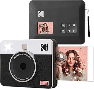 Mini Shot 3 Retro 4PASS 2-in-1 Instant Camera and Photo Printer (3x3 inches), White