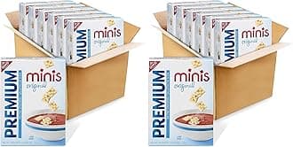 Premium Original Mini Saltine Crackers 6 - 11 oz Boxes Pack of 2