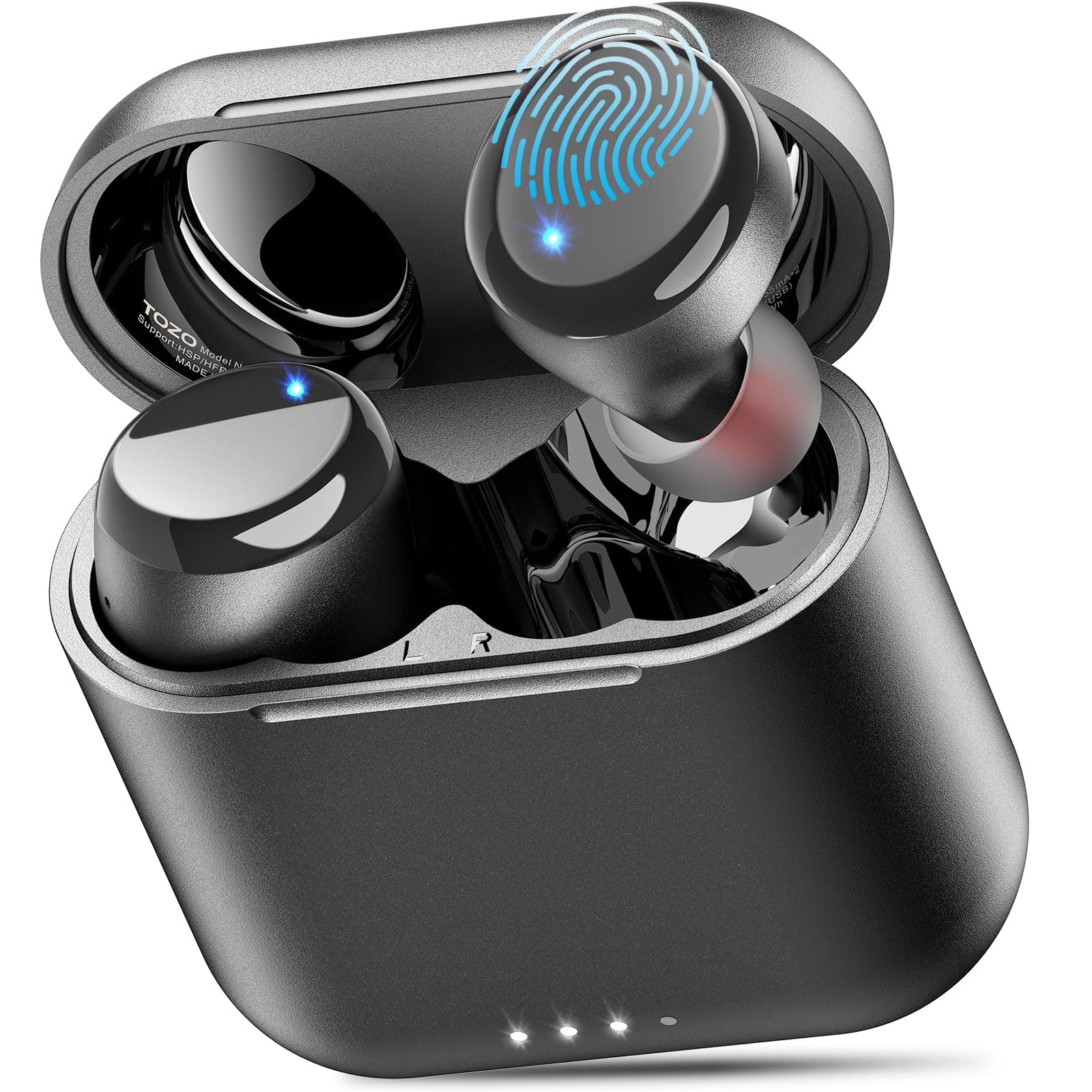 TOZO T6 Wireless Earbuds, Bluetooth 5.3 Ear Buds, Stereo Sound in Ear Headphones, 50 Hours Playtime, Wireless Charging Case, APP Customizable EQs, IPX8 Waterproof Earphones