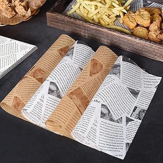 Parchment Paper Sheets 100 Sheets Wax Paper for Baking Sandwiches Wrapping Paper, Greaseproof Non-Stick Packaging Paper for Picnic, Party (30 * 30cm)