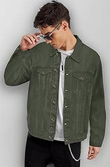 Men's Regular Fit Washed Full Sleeve Denim Jacket