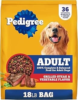 Complete Nutrition Adult Dry Dog Food Grilled Steak & Vegetable Flavor Dog Kibble, 18 lb. Bag