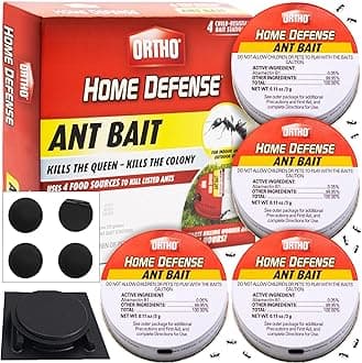 Ortho Ant Traps Indoor By Home Defense 4+1Pk- Metallic& Adhesive Pet Friendly Killer & Outdoor - Trap&Ant Bait Outdoor,Ant