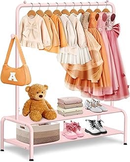 mirolam Kids Clothing Rack - Dress Up Storage - Dress Up Rack for Little Girl...