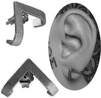 Hammered Triangle Huggie Hoop Earrings for Men, 925 Sterling Silver, Minimalist Design, Durable and Hypoallergenic - Handmade by Emmanuela