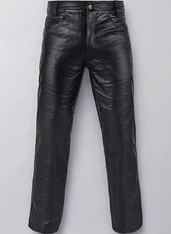 Genuine Leather Full Grain Motorbike Leather Pants, Motorcycle Style