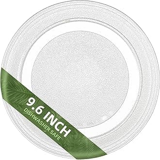 Gemroom 9.6" Flat Bottom Microwave Glass Plate
