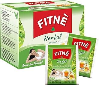 FITNE Green Tea Herbal Honey Lemon With Garcinia Senna Infusion Gentle Detox Cleanse High Antioxidant No Calories Stevia Sweetener, 15 Tea Bags