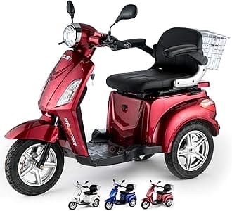 VELECO 3 Wheeled Electric Mobility Scooter 900W ZT15 RED