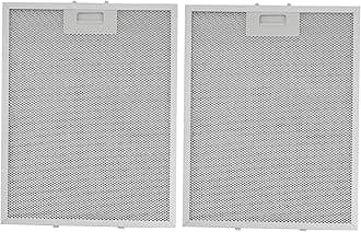 2PCS Range Hood Filters, 280X371x9MM Aluminum Mesh Grease Filter, For Kitchen Extractor Vent, 5-Layer Washable Metal Silver, Replacement Filter