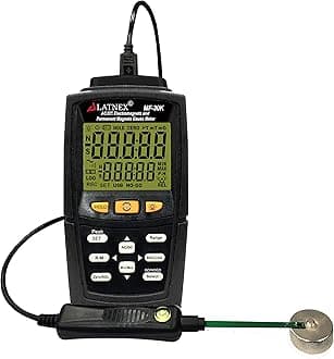 LATNEX -"MF-30K AC/DC GAUSS Certified Meter measures magnetic fields and polarity (permanent magnet) integrated electromagnetic fields with high alternating current (<15000 g tesla)."