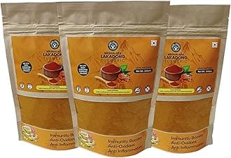 Bon Organo Meghalaya Lakadong Turmeric Powder, 750gms (250gms*3), High Curcumin (10-12%) | Sourced from Meghalaya