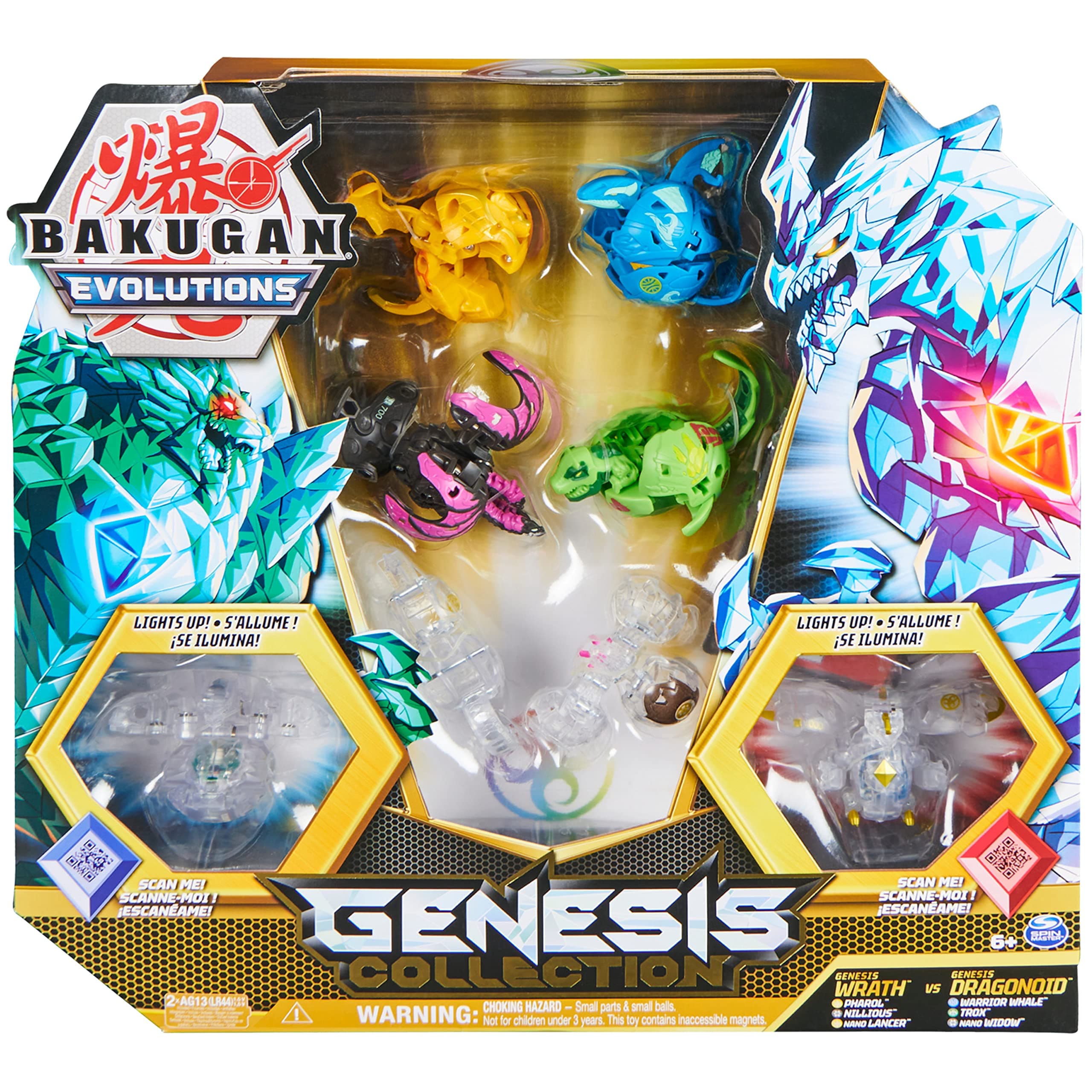 BAKUGAN Evolutions, Genesis Collection Pack, Includes NEW Light Up, Kids’ Toys for Boys Aged 6+, AS SEEN ON ROBLOX, NETFLIX and POP TV