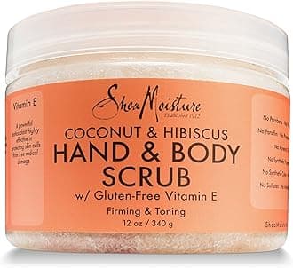 Shea Moisture Coconut & Hibiscus Hand & Body Scrub Firming & Toning by for Unisex - 12 oz Scrub
