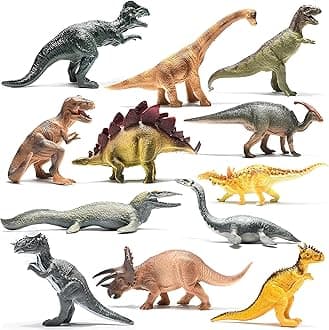 PREXTEX 10'' Dinosaurs - Assorted Plastic Dinosaur Toys for Kids 3-5+ Includes T-Rex and More