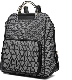 MKF Collection Vegan Leather Backpack Purse for Women, Ladies Fashion Travel Bag, Big Bookbag Top-Handle Daypack by Mia K