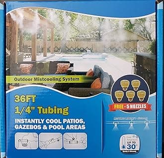 Hydrobreeze Outdoor Cooling System 36 Ft 1/4'' BeigeTubing - 8 Nozzles System