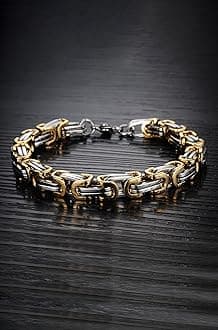 Bracelets for Men and Boys Fashion Bracelet for Men |Silver Toned Durable Stainless Steel Chain Bracelet for Men | Birthday Gift for Men and Boys Anniversary Gift for Husband