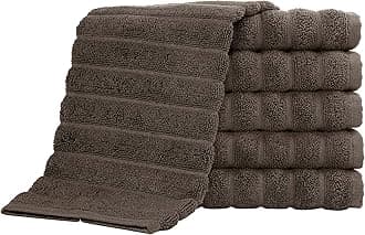 Classic Turkish TowelsCTT Luxury Turkish Washcloths for Your Body - 6 Piece Set of Face Towels for Drying Face, Made with 100% Turkish Cotton, Absorbent & Comfy | 13"x13" (Chocolate)