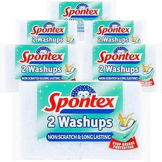 Non Scratch Washups Sponge Scourers - Pack of 6, Total 12