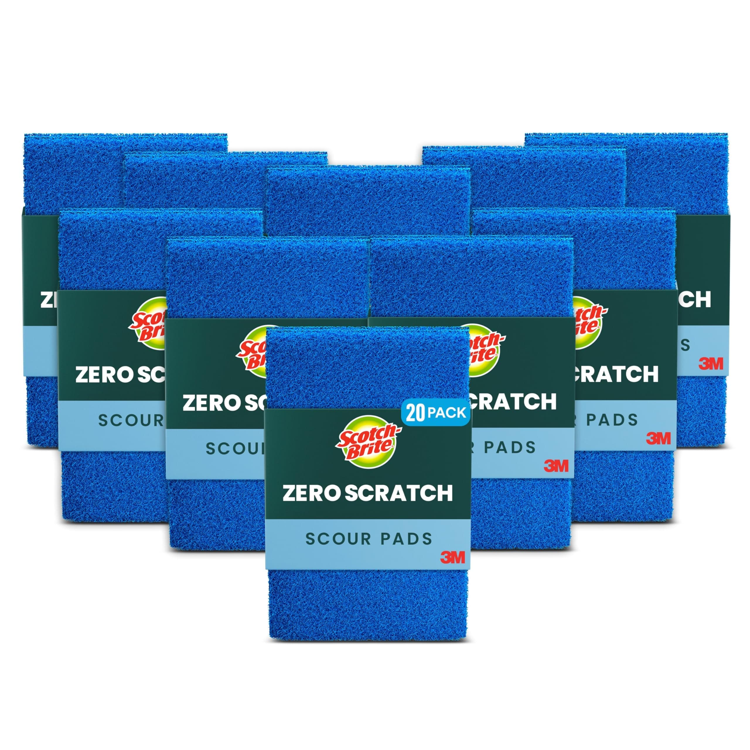 Non-Scratch Scour, 20 Pads, Blue, Count