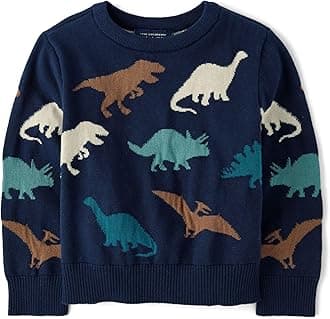 The Children's Place Baby Boys' and Toddler Long Sleeve Crew Neck Pullover Sweater