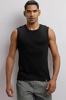 Jockey 9930 Men's Super Combed Cotton Rib Solid Slim Fit Round Neck Muscle Vest