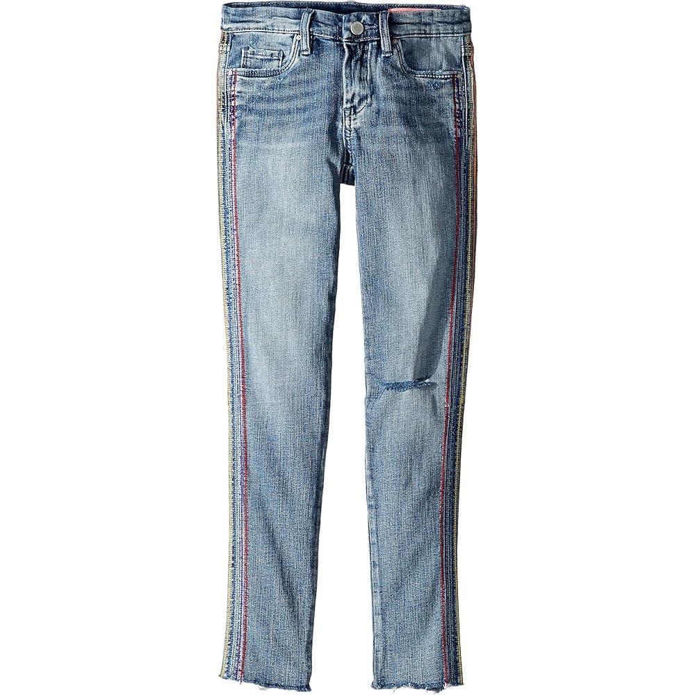 Study Buddy Jeans in Blue/Multicolor Stitching (Big Kids)