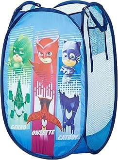 Idea Nuova PJ Mask Pop Up Storage and Laundry Hamper, 21" H x 13.5" W X 13.5" L
