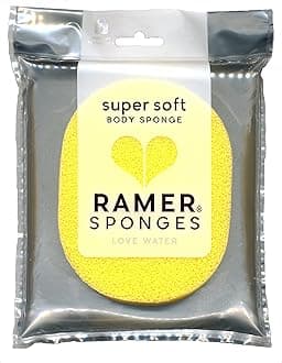 RAMERRamer Shower Sponge - Super Soft Body Sponge Small (Yellow