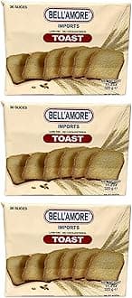 Bellamore Classic Italian Toast | Light & Crispy Toast Cracker Bread | Imported from Italy (3-PACK)