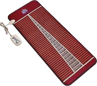 MediCrystal Far Infrared Heat Mat - Midsize 59"x24" - Purple Amethyst & Black Tourmaline - Natural Crystals - Negative Ions - Adjustable Deep FIR Heating 86°-158°F (30°-70°C) - Original Manufacturer