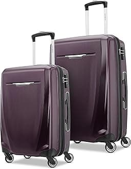 Samsonite Winfield 3 DLX Hardside Expandable Luggage with Spinner, Plum Ombre