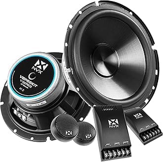NVX VSP65KIT 750W Peak (250W RMS) 6.5" V-Series 2-Way Component Speaker System with 25mm Silk Dome Tweeters