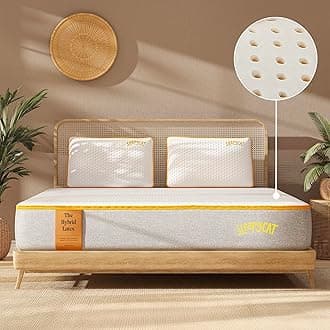 SleepyCat Hybrid Latex Mattress | Firm Orthopedic Support | Pinhole Technology for Airflow & Memory Foam for Back Support (King Size, 84x78x6 inches)