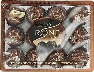 Ferrero Rondnoir Dark Chocolates with Almonds, 12 Pieces