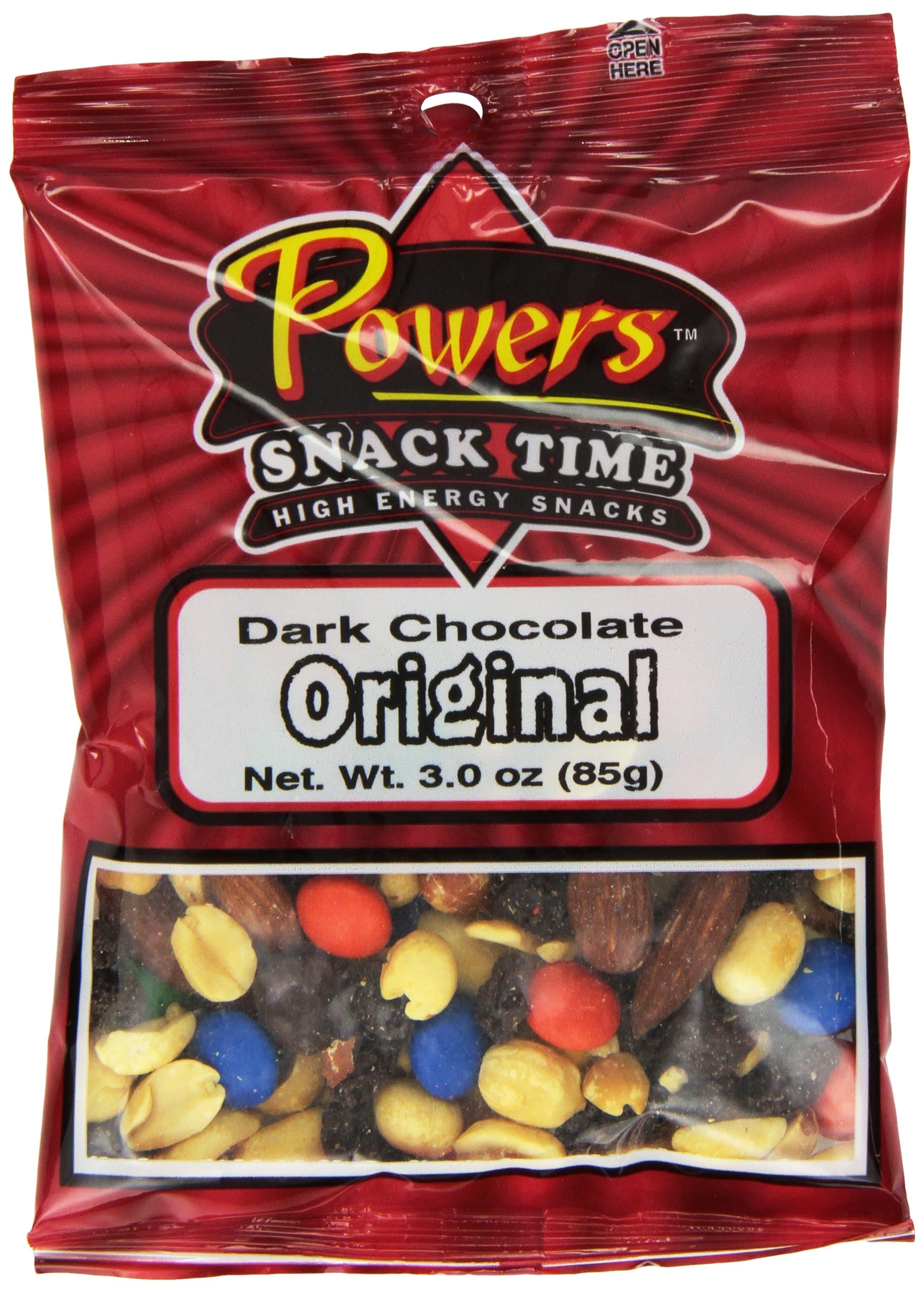 Powers Trial Mix, Original Dark Chocolate, 3 Ounce (Pack of 12)