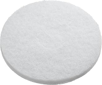 Floor Pad, White, 305 mm | pack of 5 | for dry polishing and buffing |reusable and washable polishing pad, resists clogging and loading